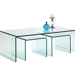 KARE Design Table Basse Clear Club (Set De 3) Hot