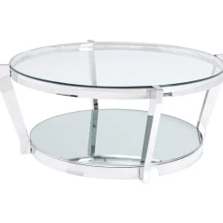 KARE Design Table Basse Monocolo Argente O90Cm New
