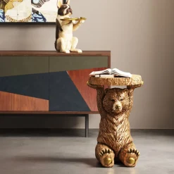 KARE Design Table D Appoint Animal Bear Dore 35X34Cm Outlet