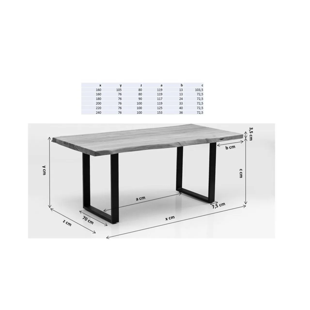 KARE Design Table Harmony Noir 160X80Cm Hot