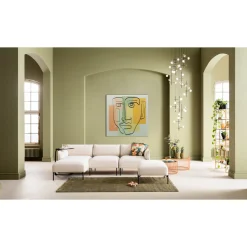 KARE Design Tableau En Verre Art Face Pastell 100X100Cm Hot