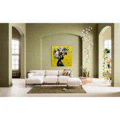 KARE Design Tableau En Verre Bouquet Beauty Yellow 100X100Cm New