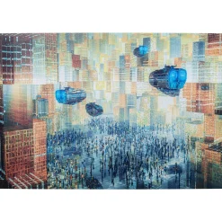 KARE Design Tableau En Verre 3D Future City 150X100Cm Online