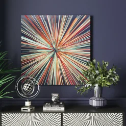 KARE Design Tableau En Verre 3D Light Speed 100X100Cm Hot