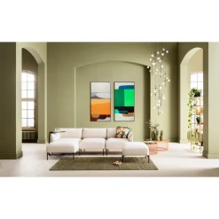 KARE Design Tableau Encadre Abstract Shapes Orange 73X143Cm Sale