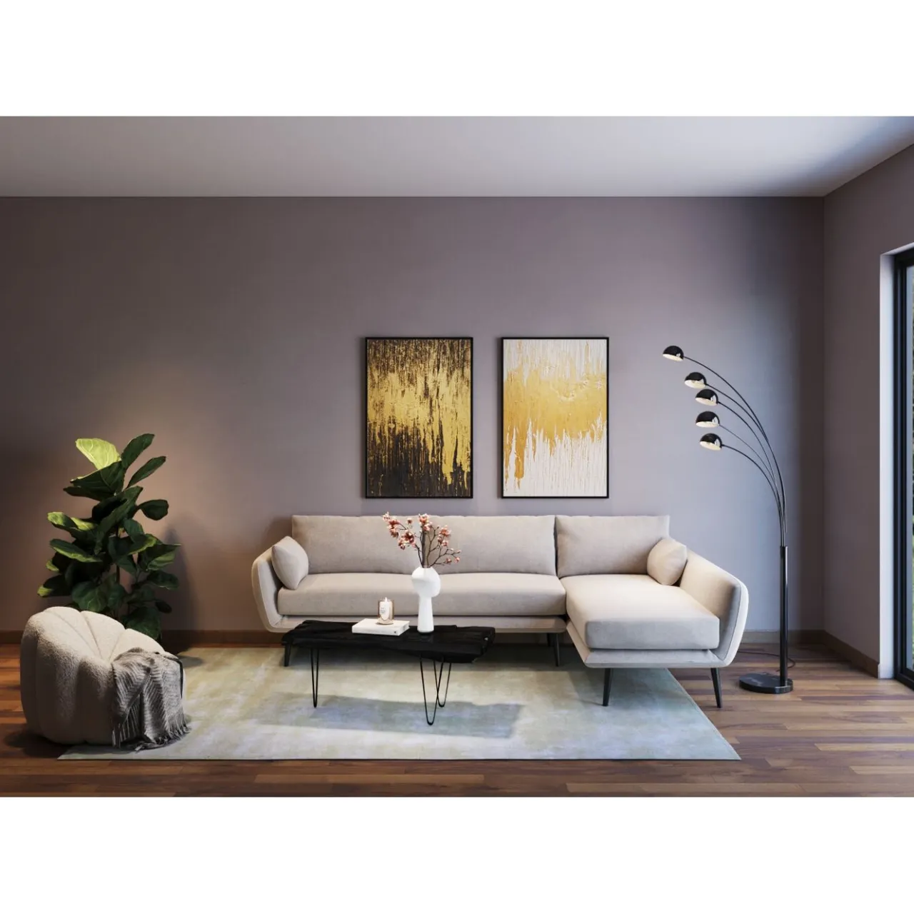 KARE Design Tableau Encadre Abstract Noir 80X120Cm Sale
