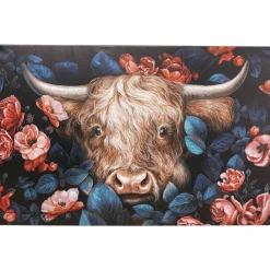 KARE Design Tableau Sur Toile Yak In Flower 140X90Cm Clearance