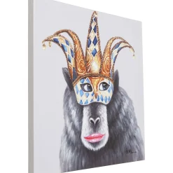 KARE Design Tableau Touched Carnival Monkey 70X70Cm Clearance