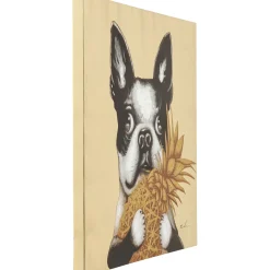 KARE Design Tableau Touched Dog With Pineapple 80X80Cm Hot