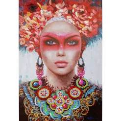 KARE Design Tableau Touched Red Eye Lady 90X140 Hot