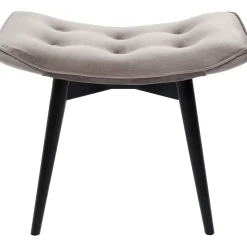 KARE Design Tabouret Black Vicky Velours Gris 46X59Cm Hot