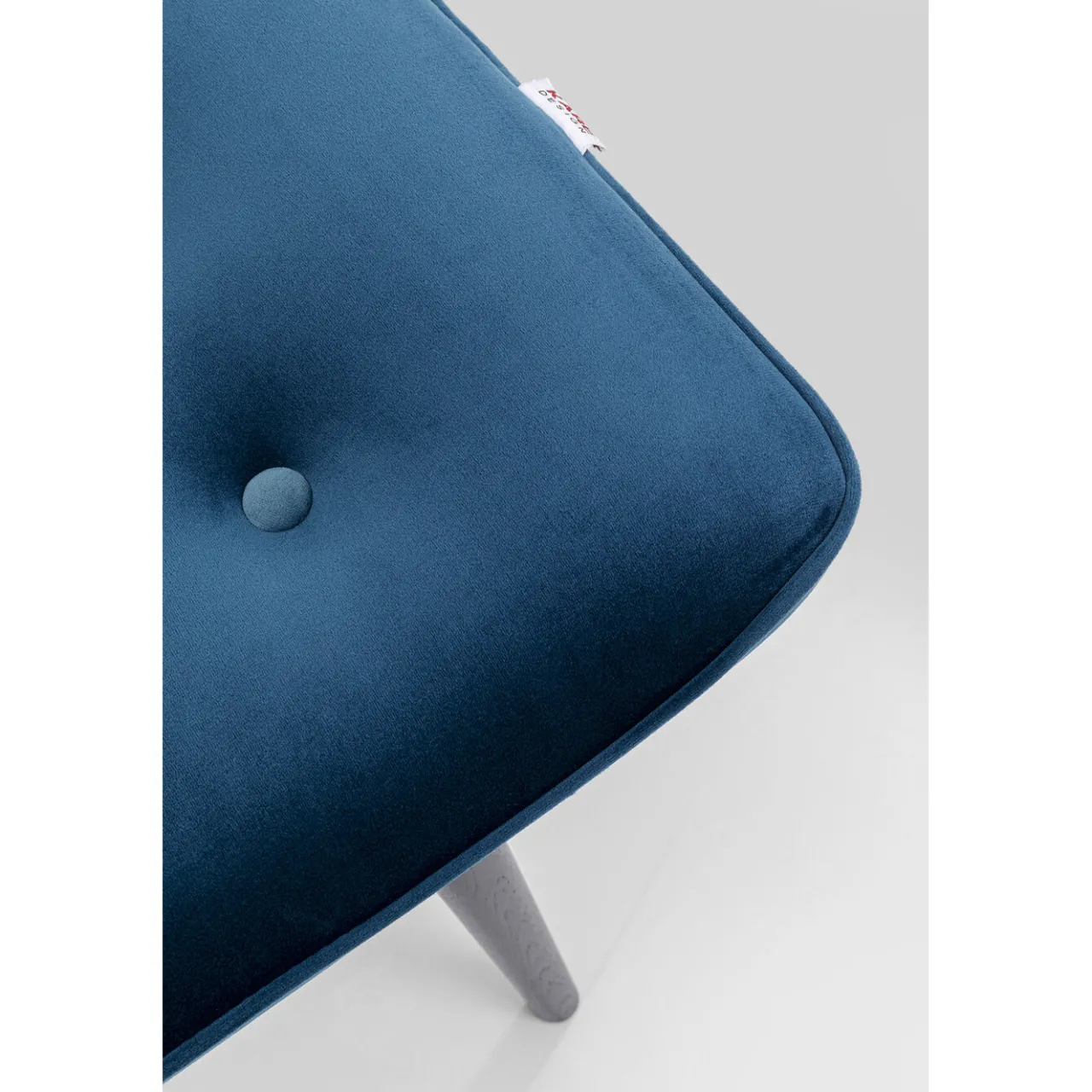 KARE Design Tabouret Black Vicky Velours Bleu Petrole 59X37Cm Outlet