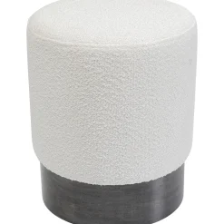 KARE Design Tabouret Cherry Boucle Creme Smoke O35Cm Sale