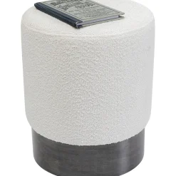 KARE Design Tabouret Cherry Boucle Creme Smoke O35Cm Sale