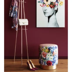 KARE Design Tabouret Cherry Flower Rose Laiton O32Cm New