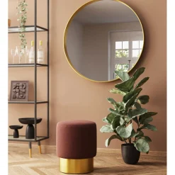 KARE Design Tabouret Cherry Lina Marron Laiton O35Cm Best