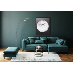 KARE Design Tabouret Gianni Velours Vert Fonce New