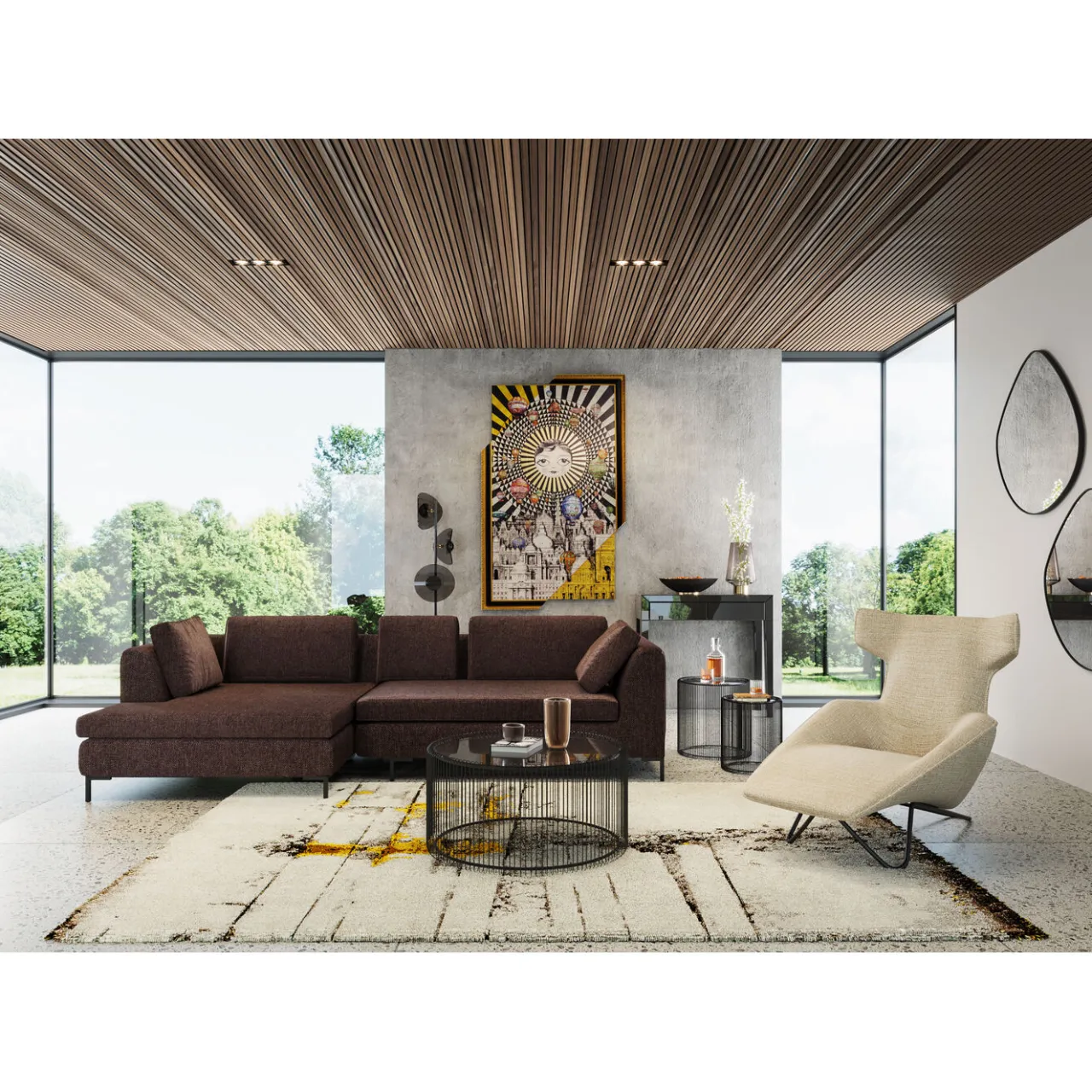KARE Design Tapis Àbstract Gris Line 200X300Cm Discount