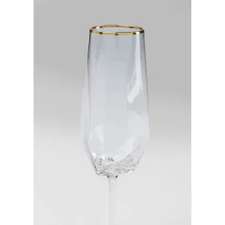 KARE Design Verre À Champagne Diamond Gold Rim Best