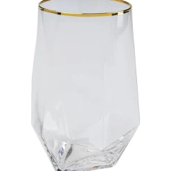 KARE Design Verre A Eau Diamond Dore Rim Discount